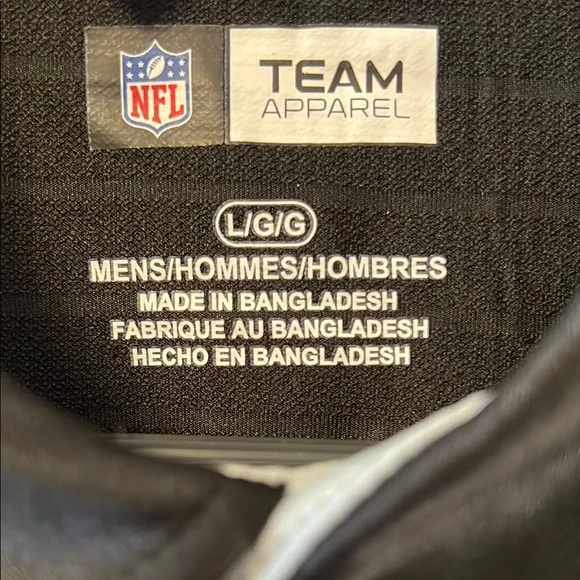Brand New NFL Team Apparel Las Vegas Raiders Black & Silver Polo Sports Shirt! - Picture 10 of 12